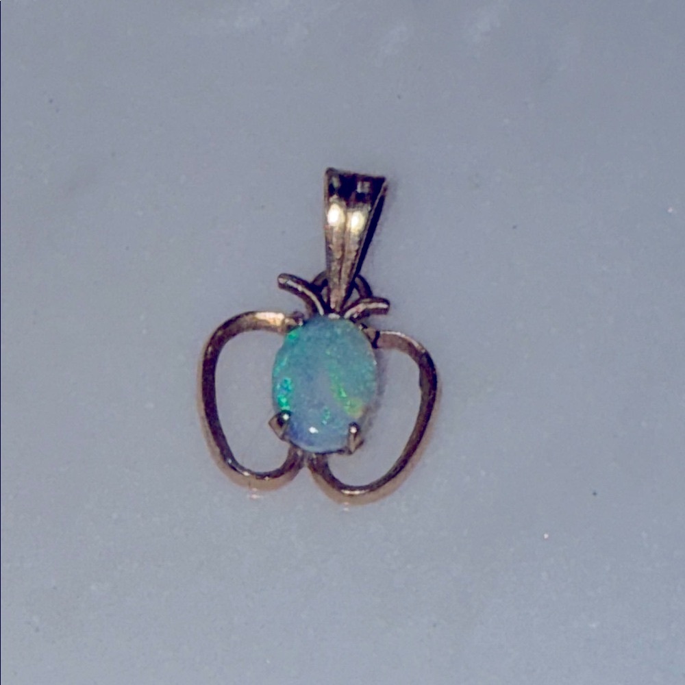 14K Yellow Gold Opal Pendant